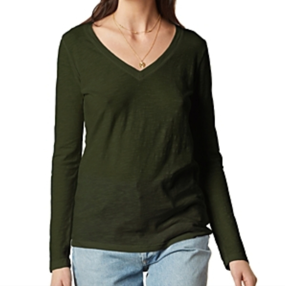 Velvet By Graham & Spencer Blair Tee Medium Locust Green